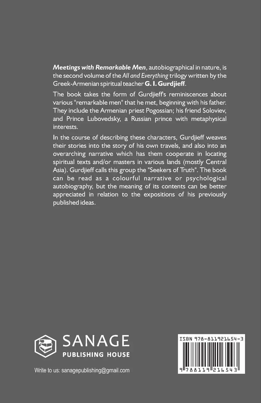 Rückseite: 9788119216543 | Meetings with Remarkable Men | G. I. Gurdjieff | Taschenbuch | 2023