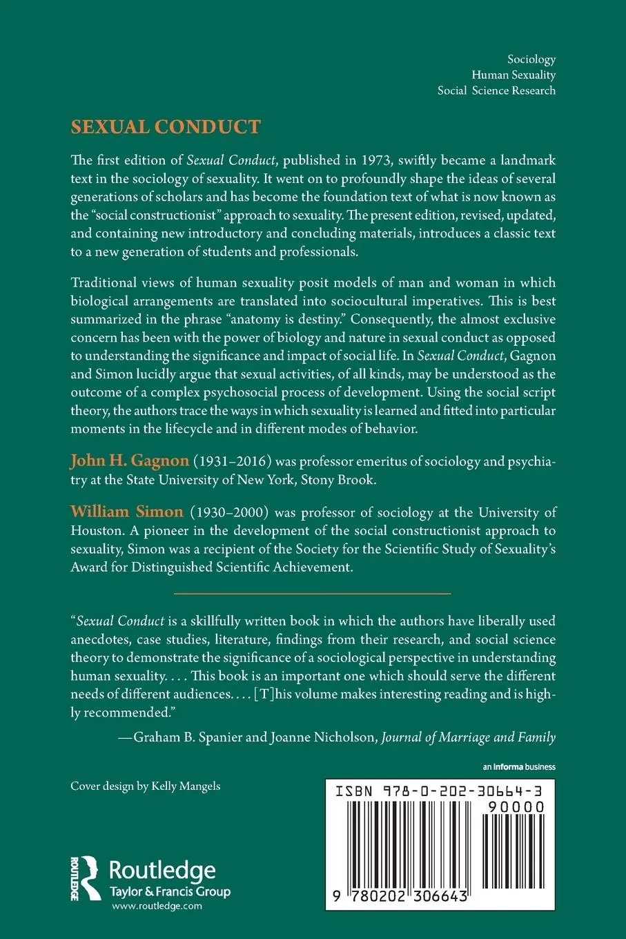 Rückseite: 9780202306643 | Sexual Conduct | The Social Sources of Human Sexuality | William Simon