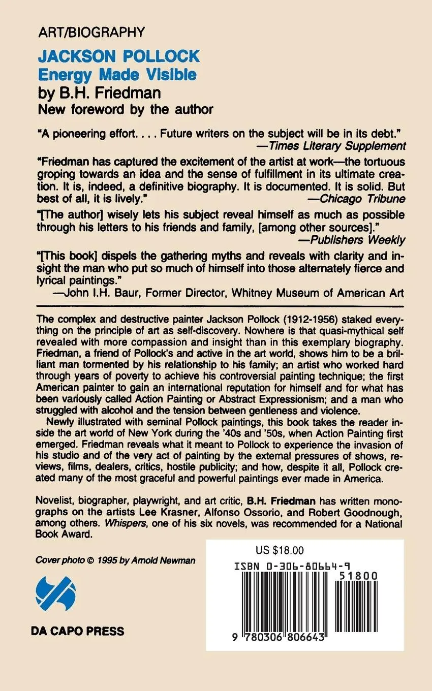 Rückseite: 9780306806643 | Jackson Pollock | Energy Made Visible | B. H. Friedman | Taschenbuch