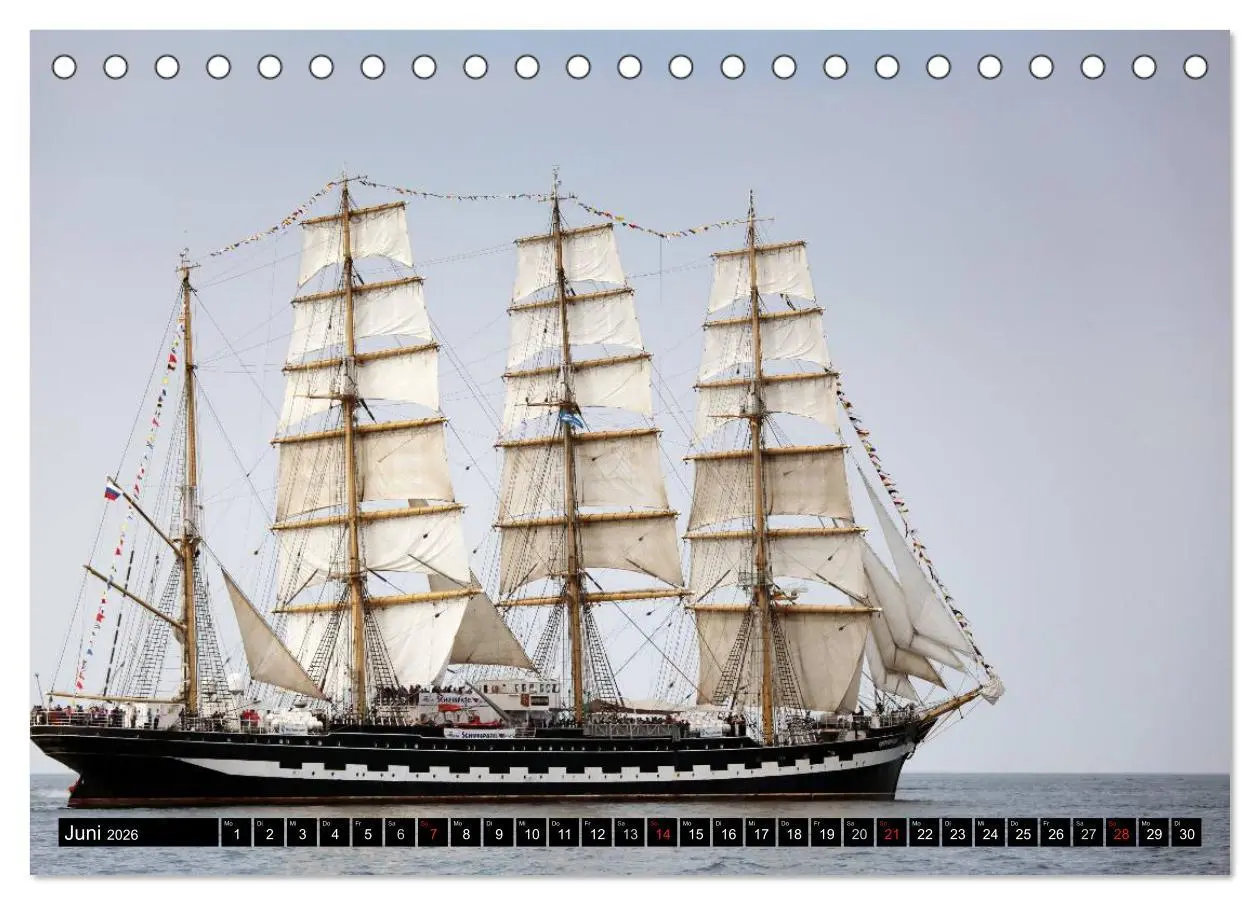Bild: 9783516176643 | Hanse Sail (Tischkalender 2026 DIN A5 quer), CALVENDO Monatskalender