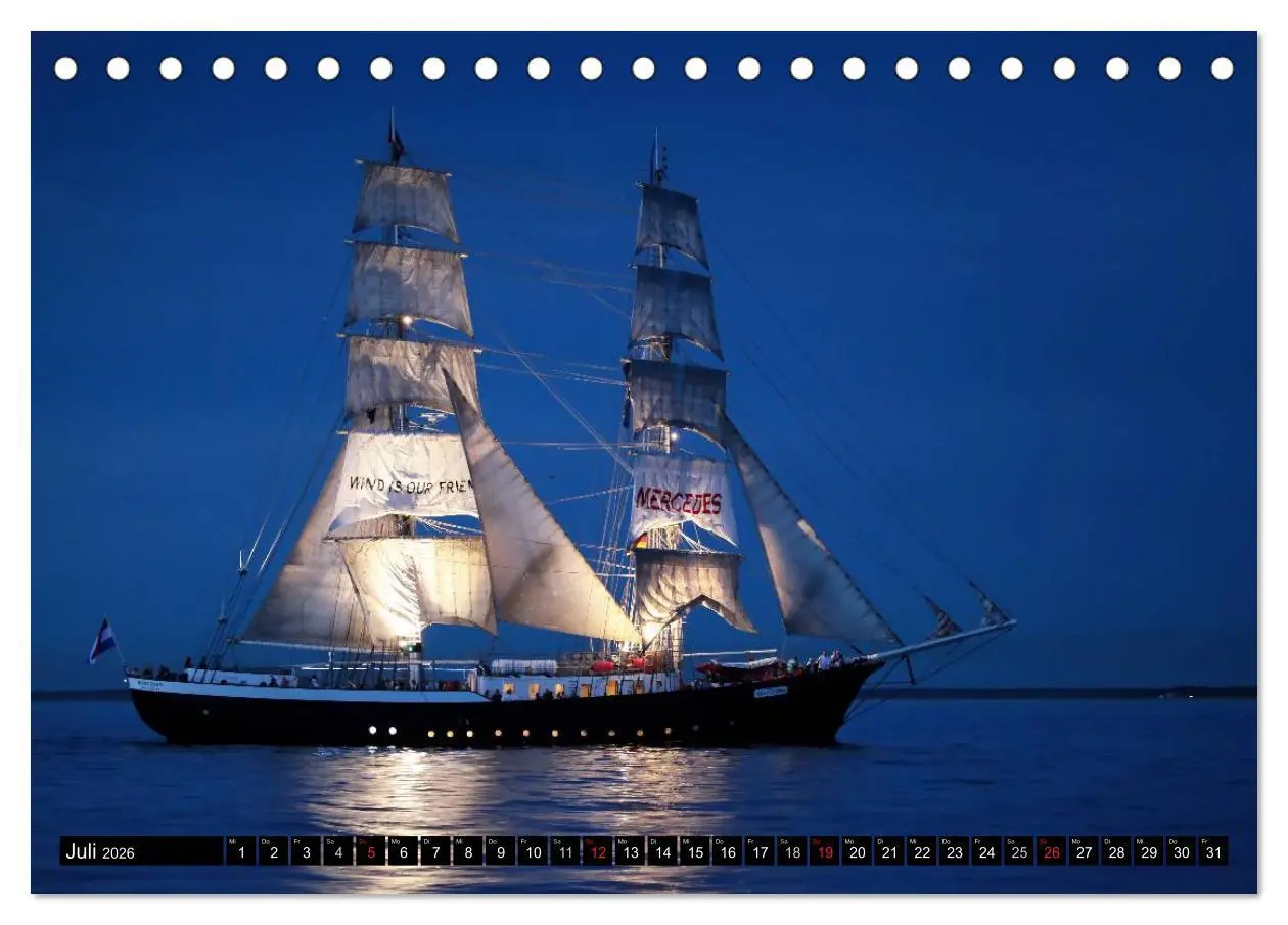 Bild: 9783516176643 | Hanse Sail (Tischkalender 2026 DIN A5 quer), CALVENDO Monatskalender