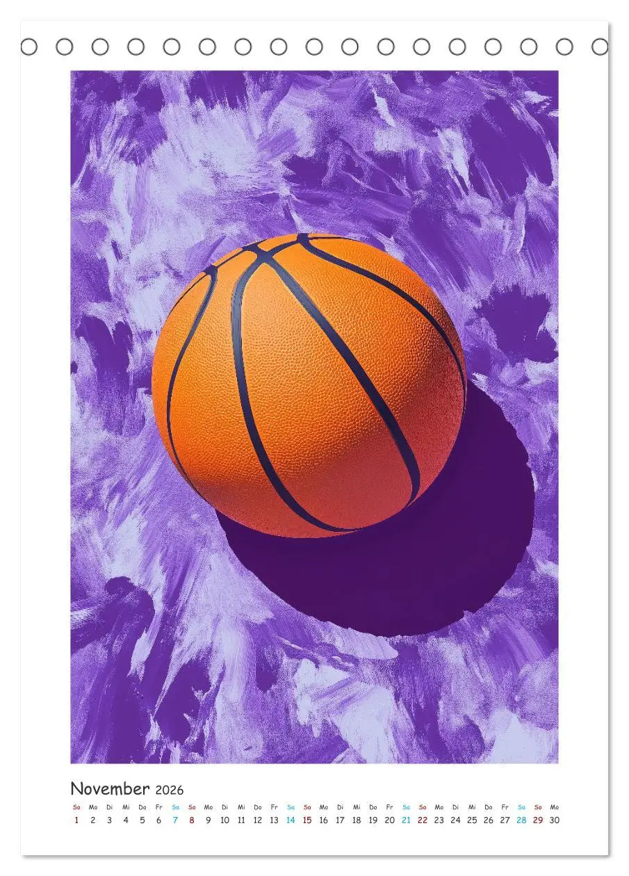Bild: 9783516246643 | Basketball im Blut (Tischkalender 2026 DIN A5 hoch), CALVENDO...