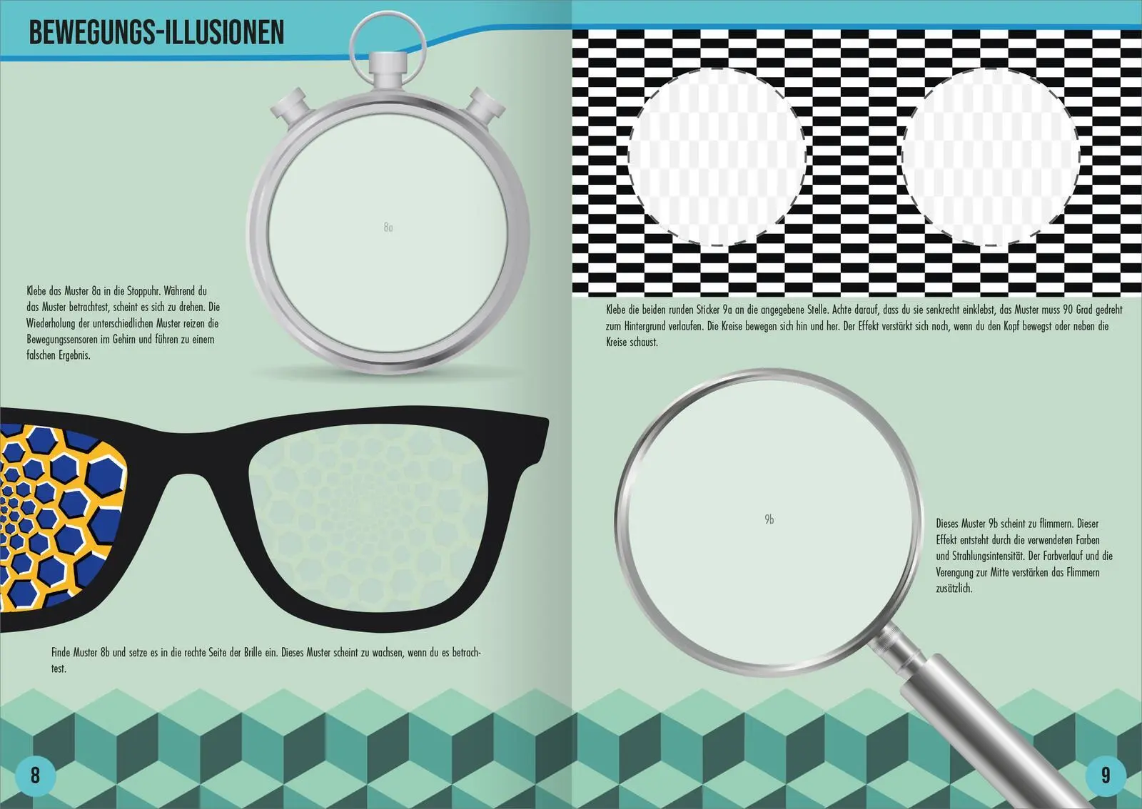 Bild: 9783845856643 | Optische Illusionen Stickerheft | Über 170 Sticker | Timo Schumacher