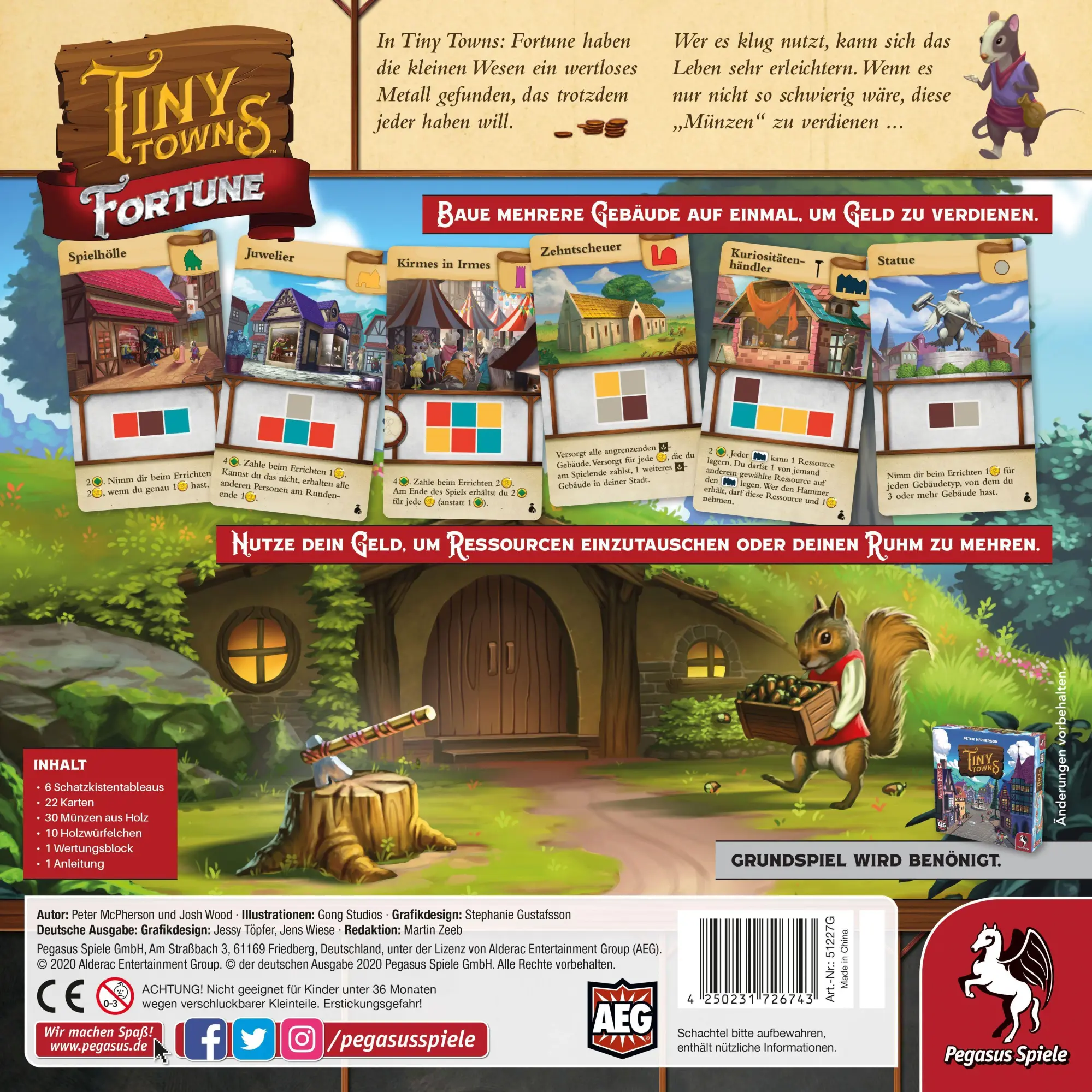 Bild: 4250231726743 | Tiny Towns: Fortune [Erweiterung] | Peter McPherson | Spiel | 51227G