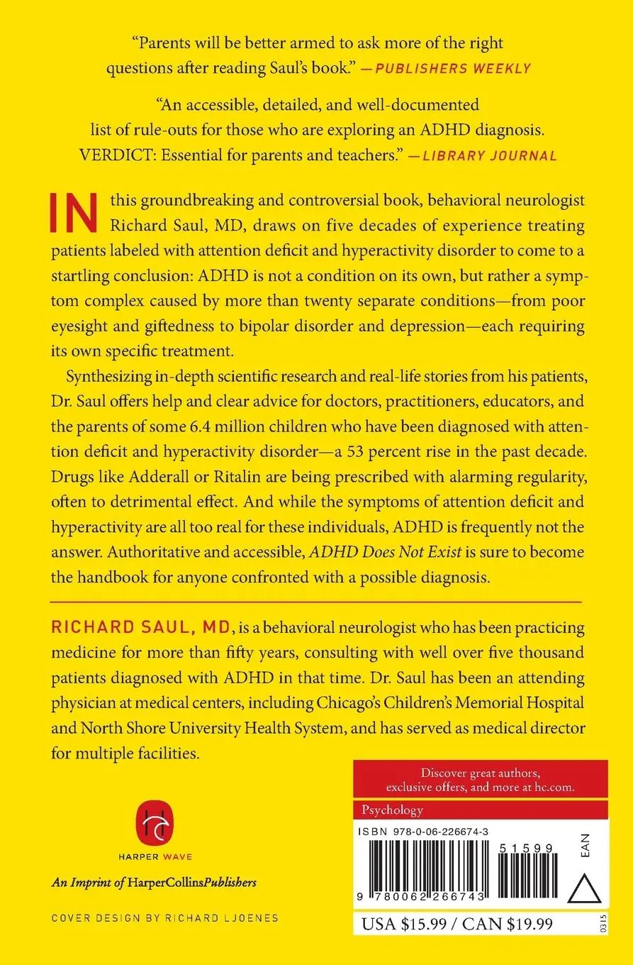 Rückseite: 9780062266743 | ADHD Does Not Exist | Richard Saul | Taschenbuch | Englisch | 2019