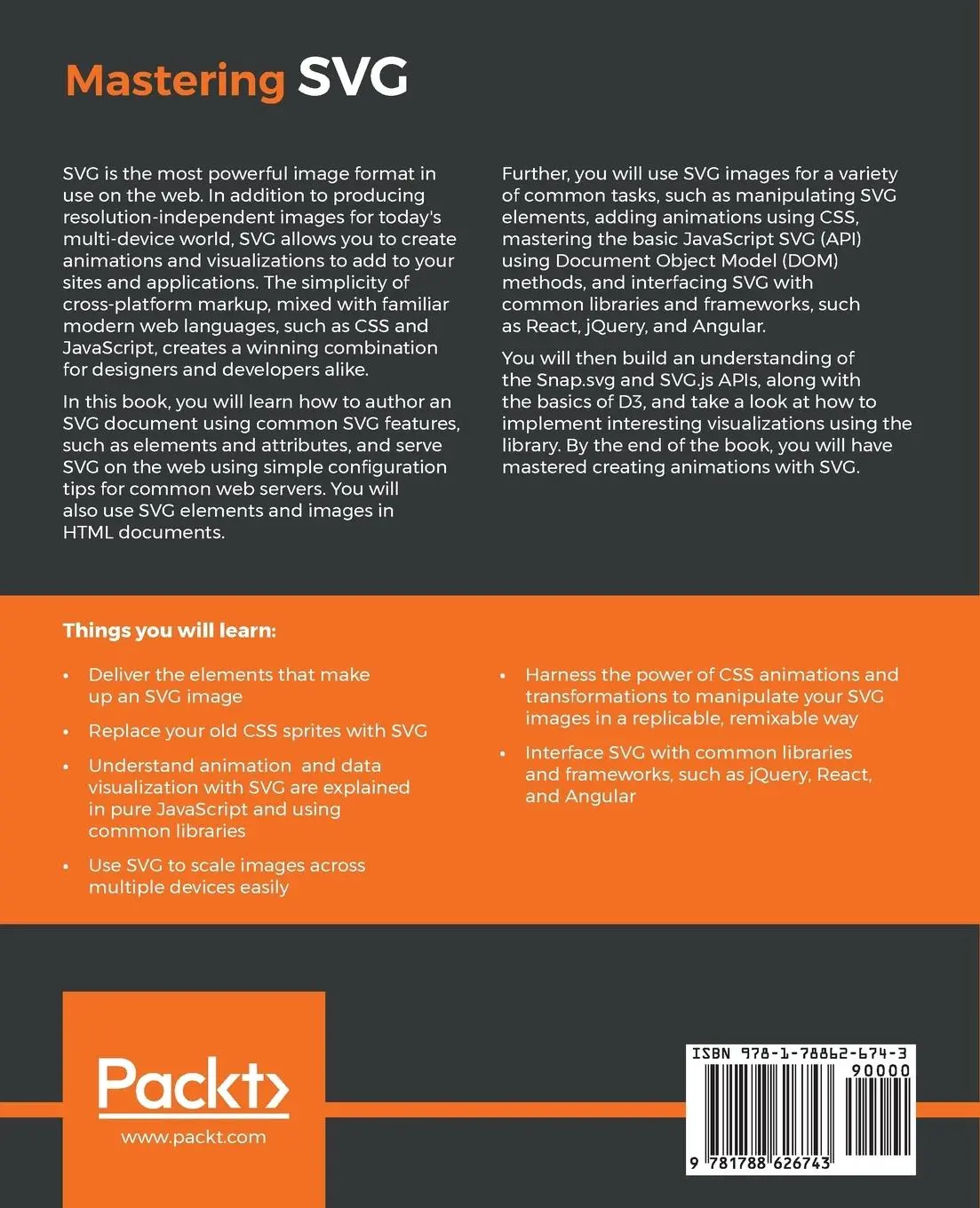 Rückseite: 9781788626743 | Mastering SVG | Rob Larsen | Taschenbuch | Englisch | 2018