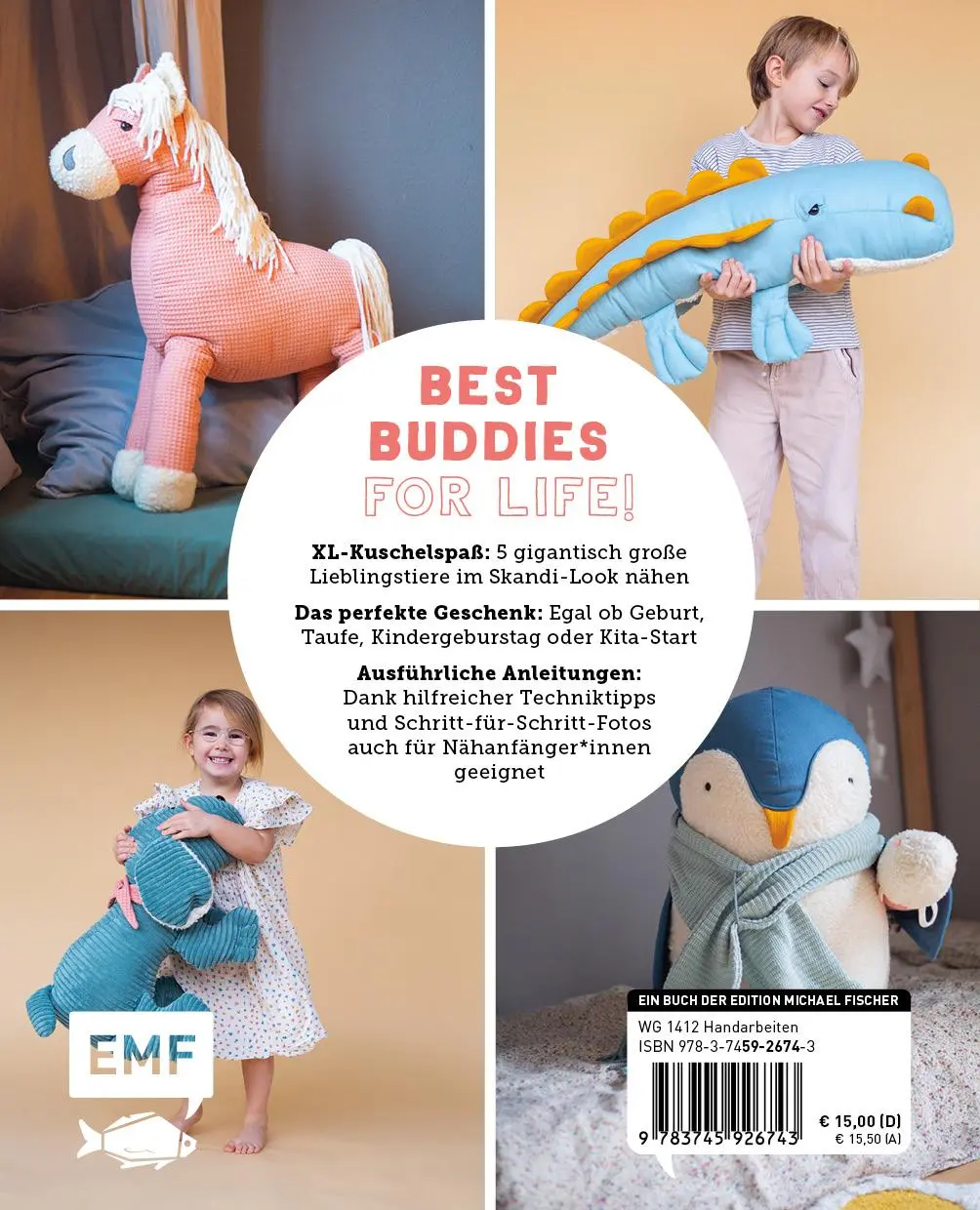 Rückseite: 9783745926743 | Kuschelgiganten nähen: Coole BigFriends im Skandi-Look | Lange | Buch