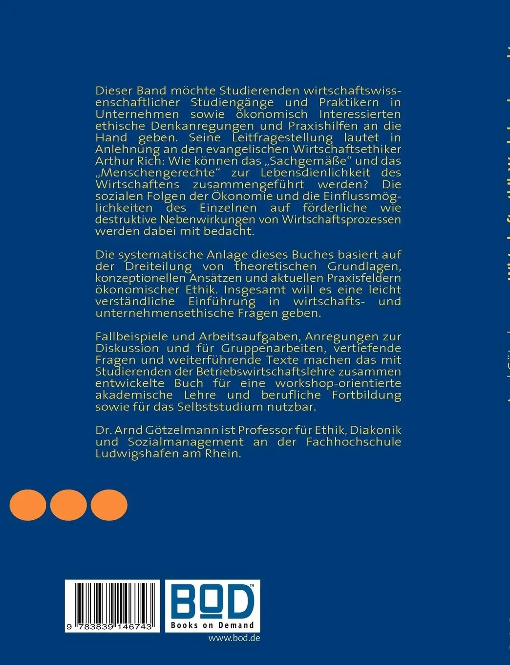 Rückseite: 9783839146743 | Wirtschaftsethik Workshop kompakt | Arnd Götzelmann | Taschenbuch