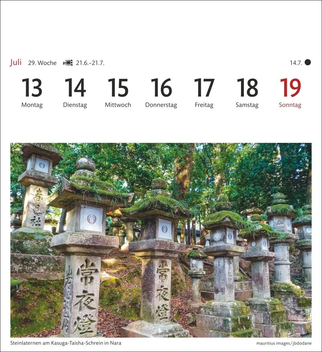 Bild: 9783840036743 | Japan Sehnsuchtskalender 2026 - Wochenkalender mit 53 Postkarten