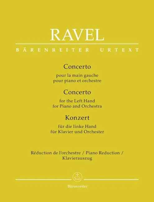 Cover: 9790006506743 | Konzert für die linke Hand für Klavier und Orchester | Maurice Ravel
