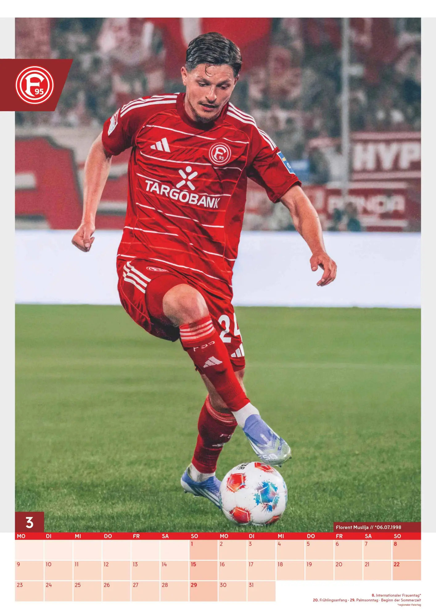 Bild: 4069095006843 | N Neumann - Fortuna Düsseldorf 2026 - Wandkalender A3 (30x42 cm)...