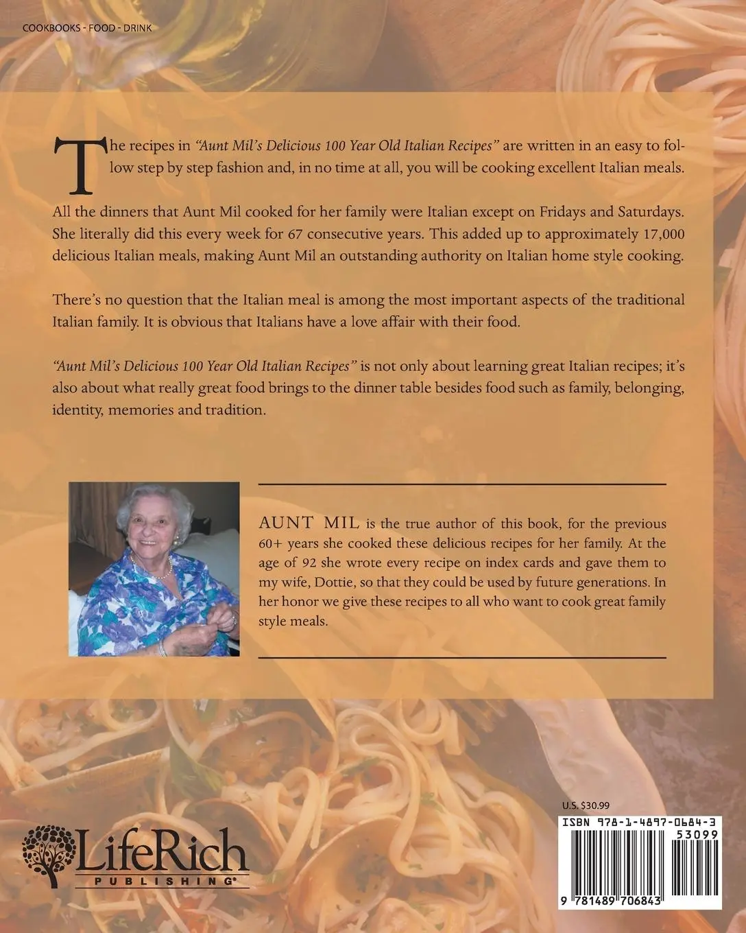 Rückseite: 9781489706843 | Aunt Mil's Delicious 100 Year Old Italian Recipes | Joe Bagnato | Buch