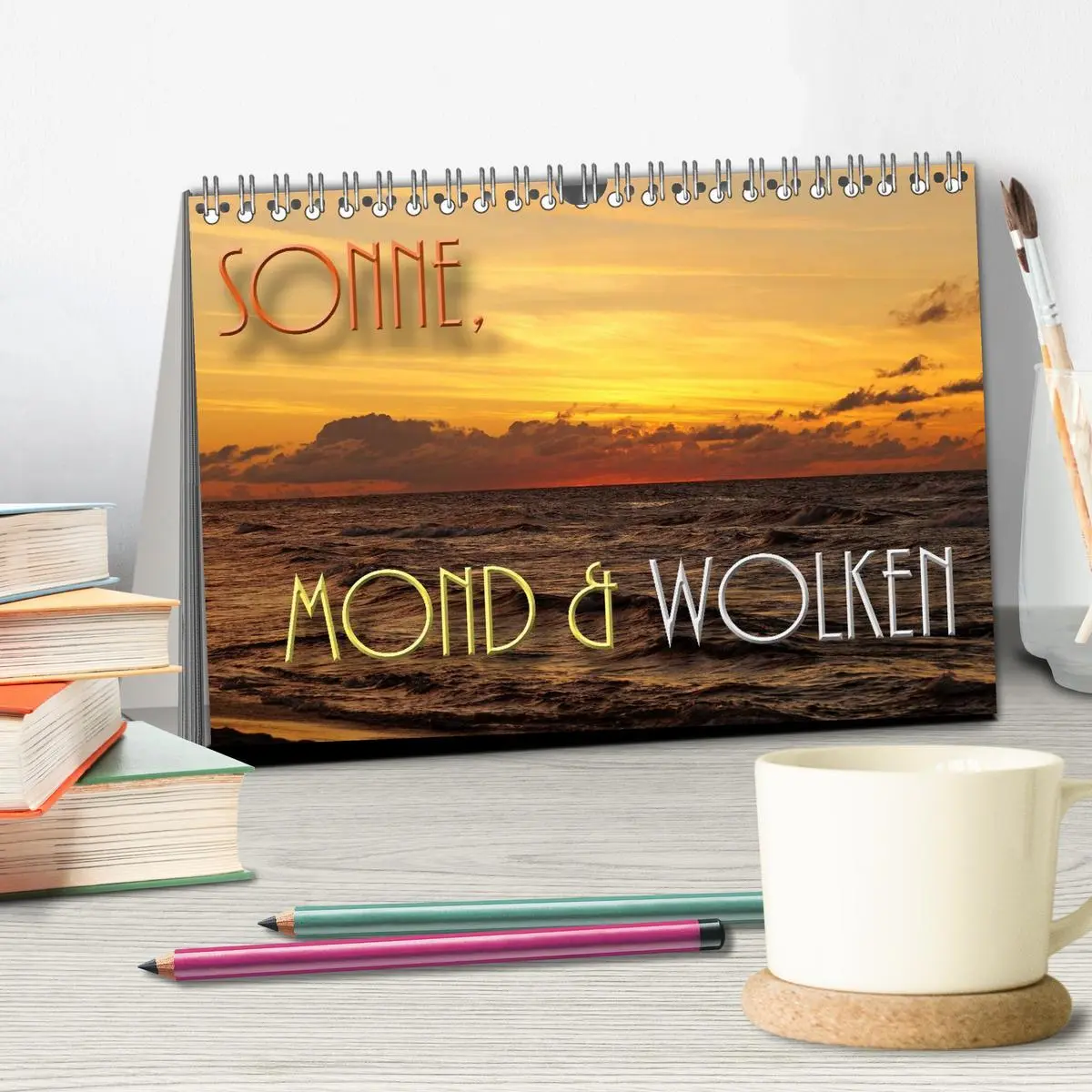 Bild: 9783516226843 | Sonne, Mond und Wolken (Tischkalender 2026 DIN A5 quer), CALVENDO...