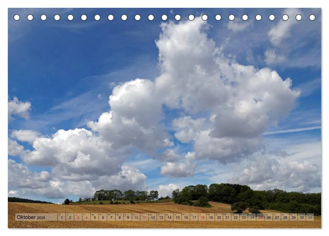Bild: 9783516226843 | Sonne, Mond und Wolken (Tischkalender 2026 DIN A5 quer), CALVENDO...