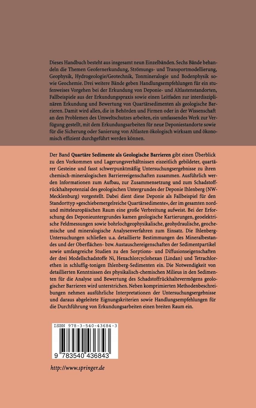 Rückseite: 9783540436843 | Handbuch zur Erkundung des Untergrundes von Deponien und Altlasten