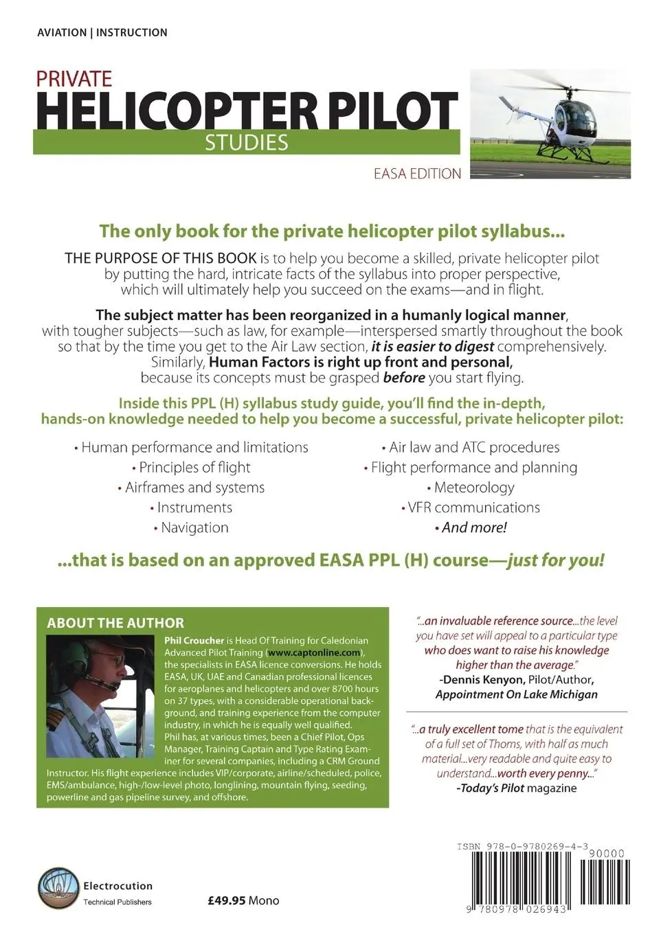 Rückseite: 9780978026943 | Private Helicopter Pilot Studies JAA BW | Phil Croucher | Taschenbuch
