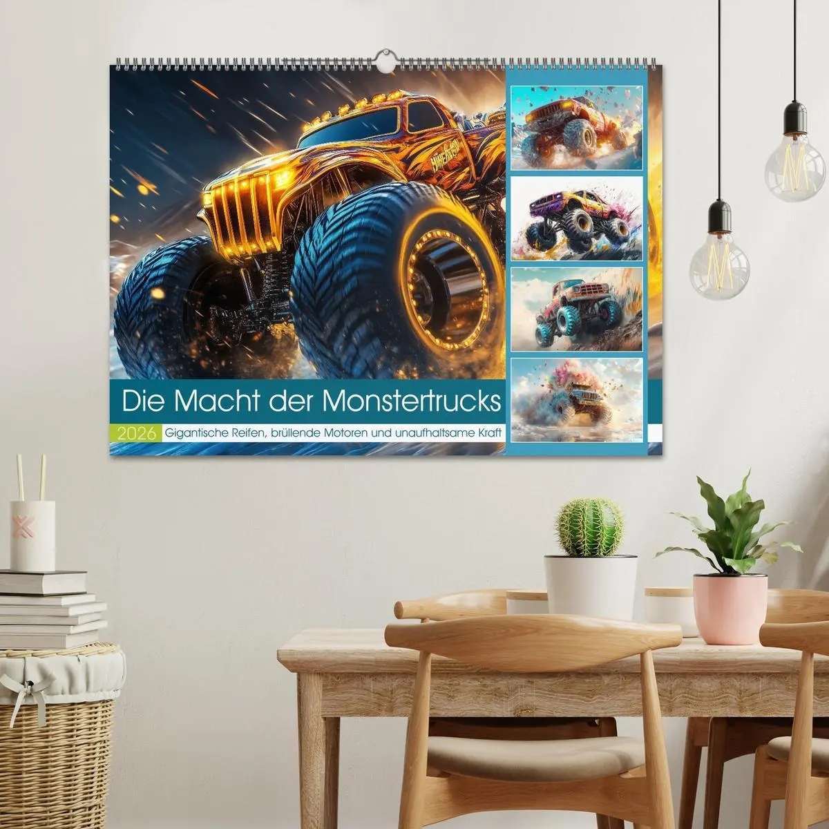Bild: 9783457296943 | Die Macht der Monstertrucks (Wandkalender 2026 DIN A2 quer),...
