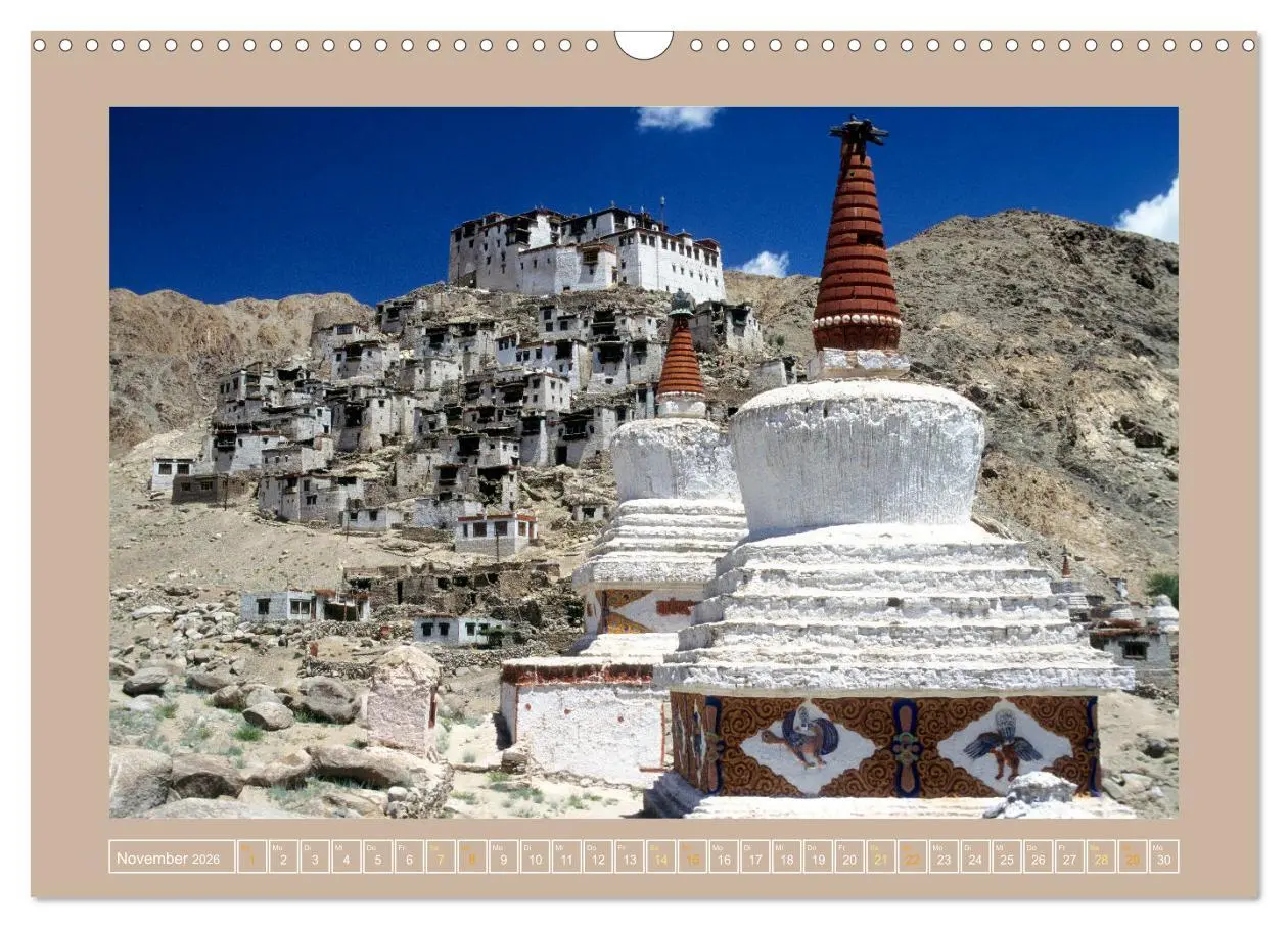 Bild: 9783457506943 | Stupas - Architektur des Himalayas (Wandkalender 2026 DIN A3 quer),...