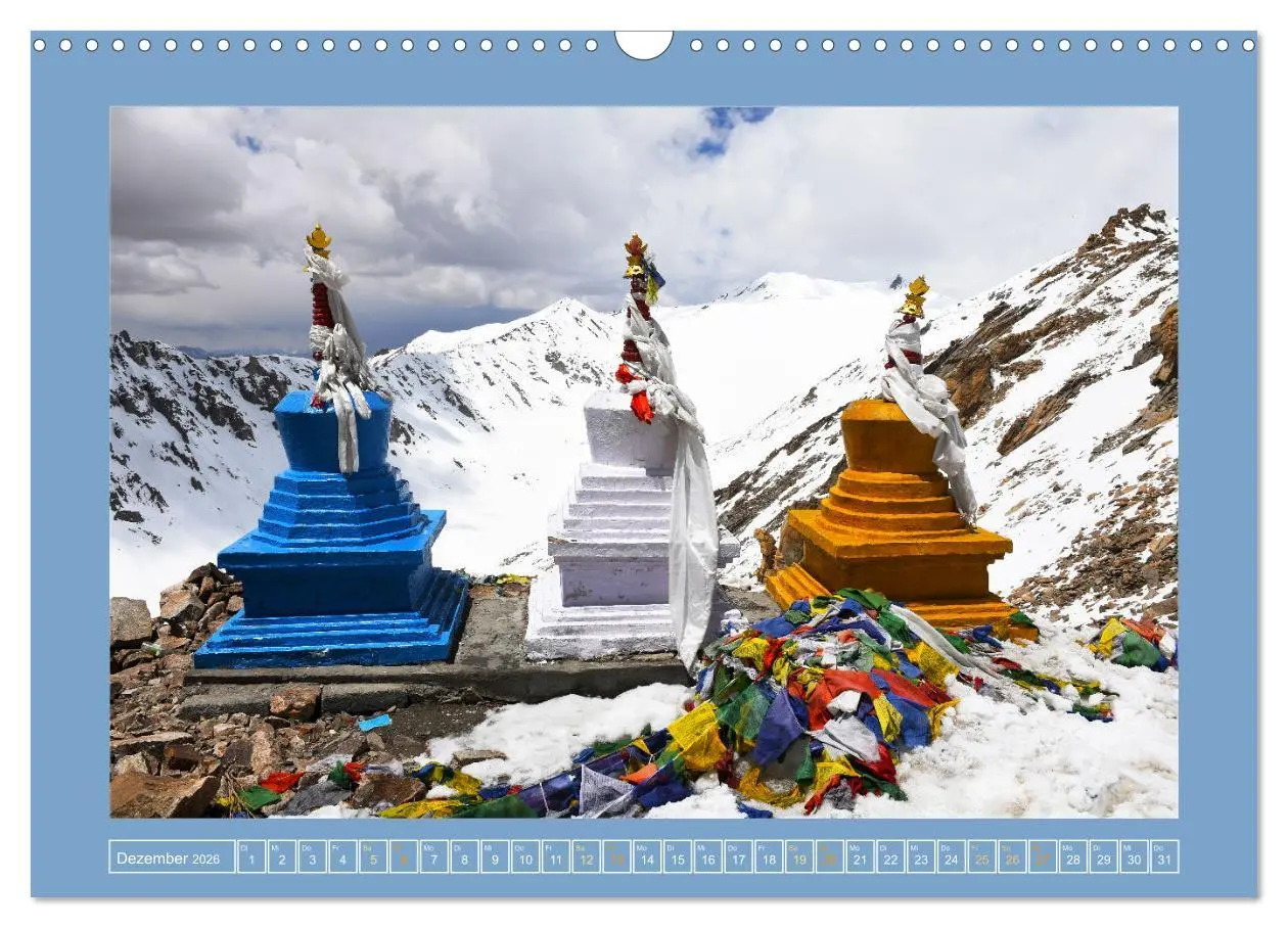 Bild: 9783457506943 | Stupas - Architektur des Himalayas (Wandkalender 2026 DIN A3 quer),...