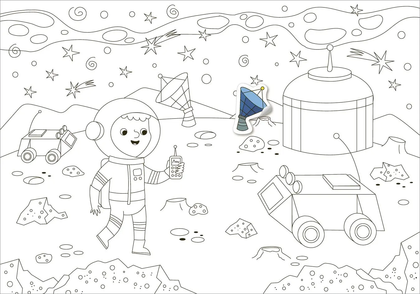 Bild: 9783788646943 | Mein Sticker-Malbuch. Weltraum | Mit 25 passgenauen Stickern | 32 S.