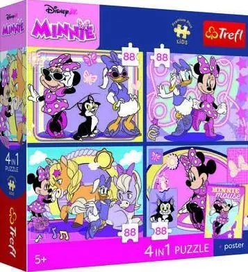 Cover: 5900511347043 | 4 in 1 Puzzle Premium Plus 4x88 Teile Disney Minnie Mouse | Spiel
