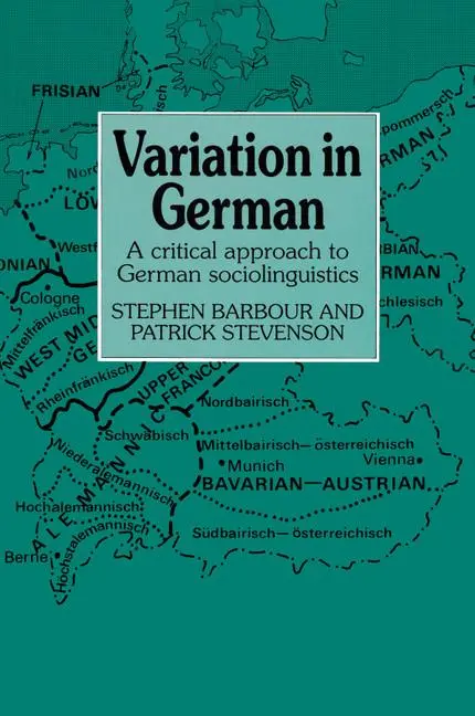 Cover: 9780521357043 | Variation in German | A Critical Approach to German Sociolinguistics