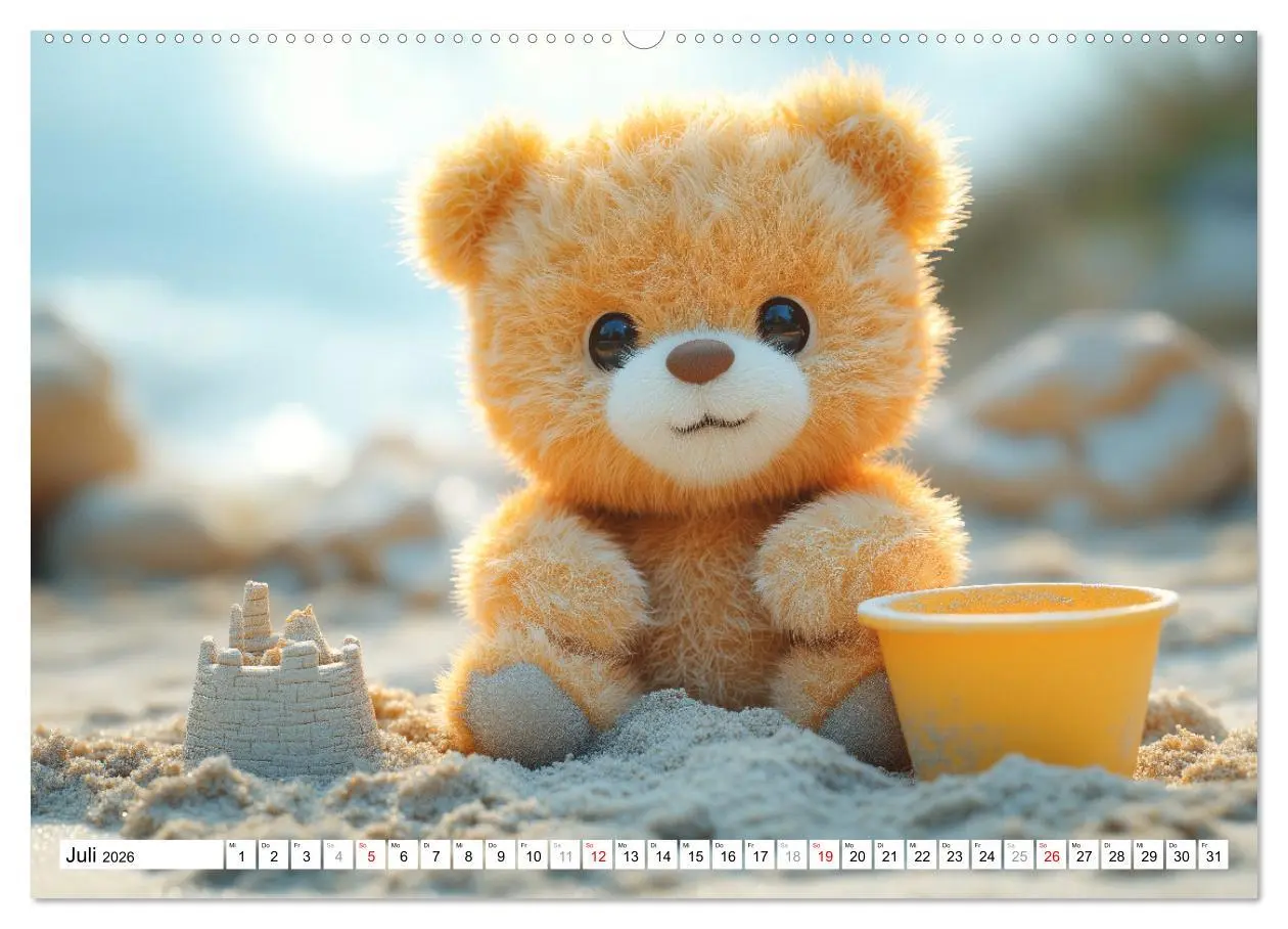 Bild: 9783457327043 | Teddy Babykalender - Jeden Monat zum Knuddeln süß (Wandkalender...