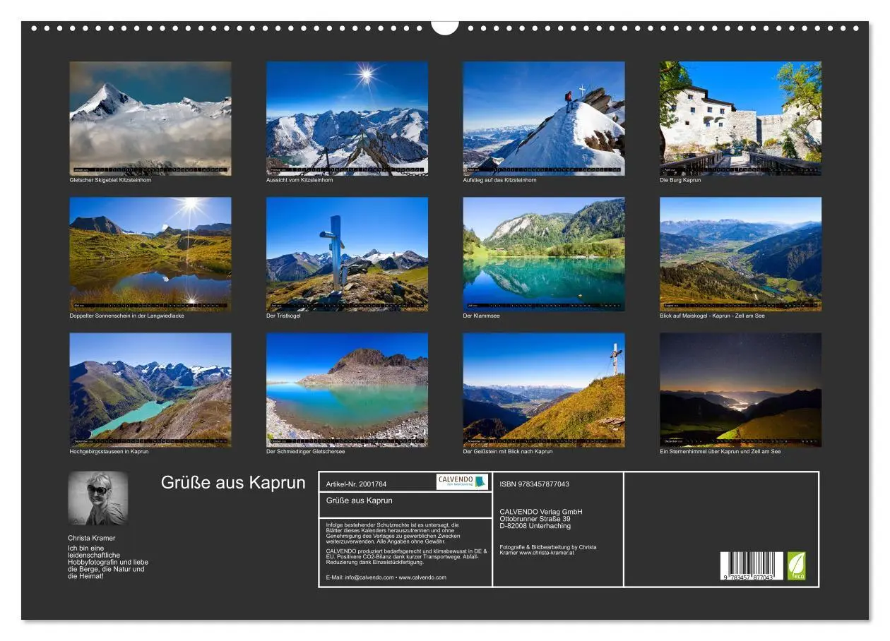 Bild: 9783457877043 | Grüße aus Kaprun (Wandkalender 2026 DIN A2 quer), CALVENDO...