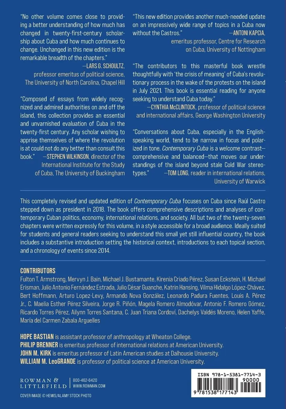 Rückseite: 9781538177143 | Contemporary Cuba | The Post-Castro Era | Hope Bastian (u. a.) | Buch