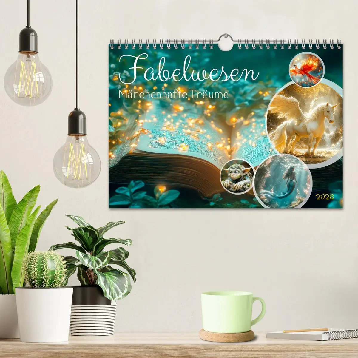 Bild: 9783457317143 | FABELWESEN Märchenhafte Träume (Wandkalender 2026 DIN A4 quer),...