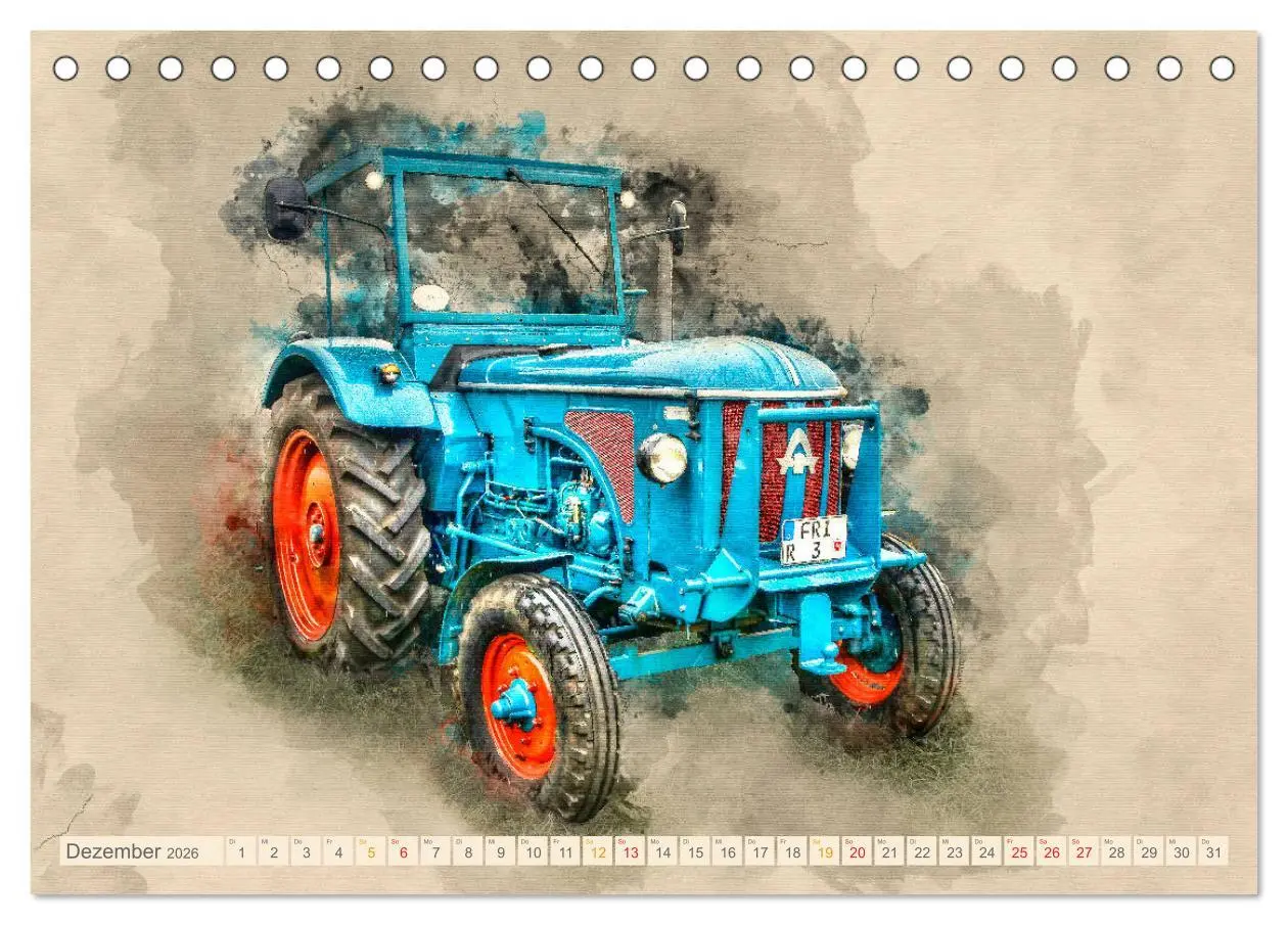 Bild: 9783457867143 | Traktoren für Liebhaber (Tischkalender 2026 DIN A5 quer), CALVENDO...