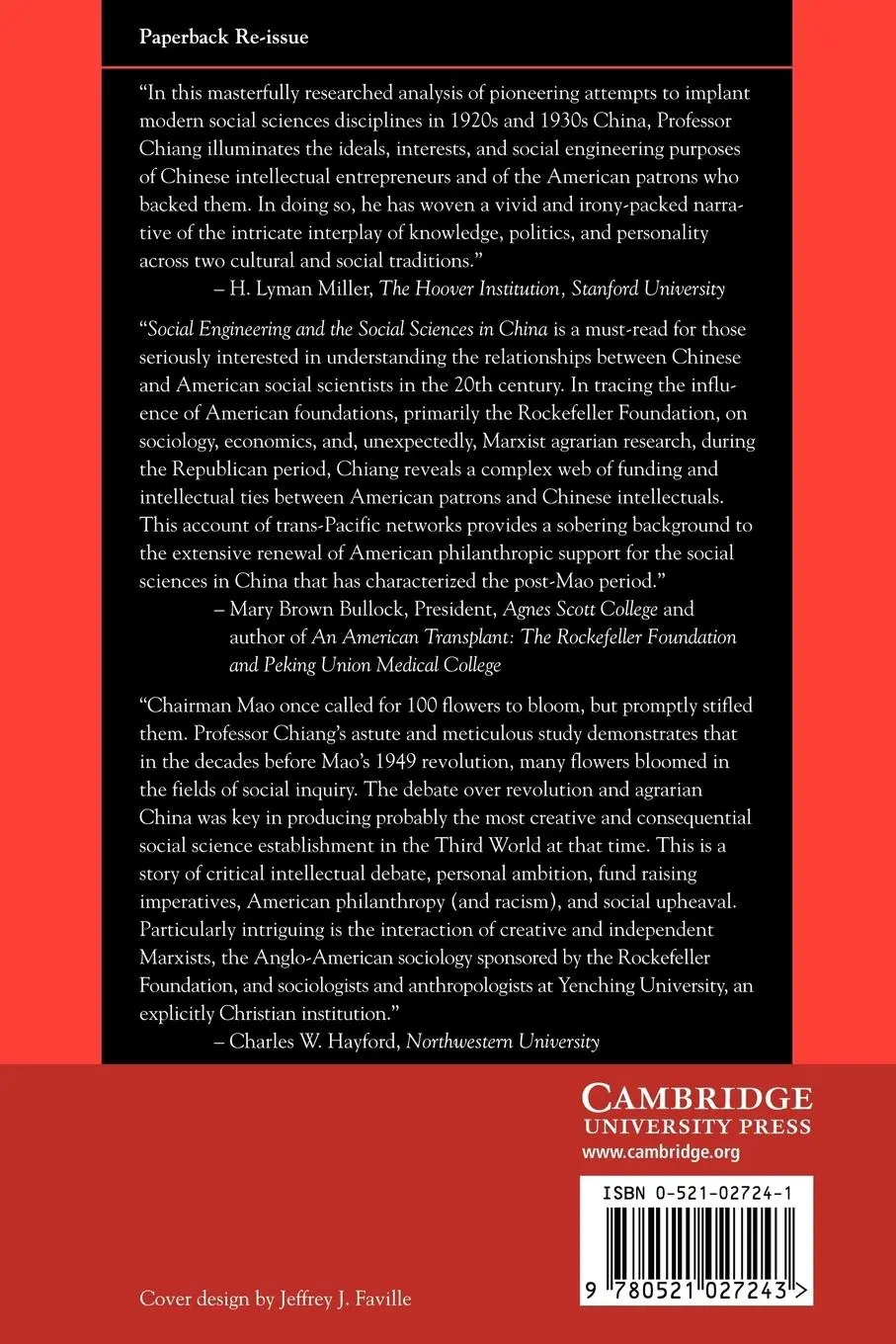 Rückseite: 9780521027243 | Social Engineering and the Social Sciences in China, 1919 1949 | Buch