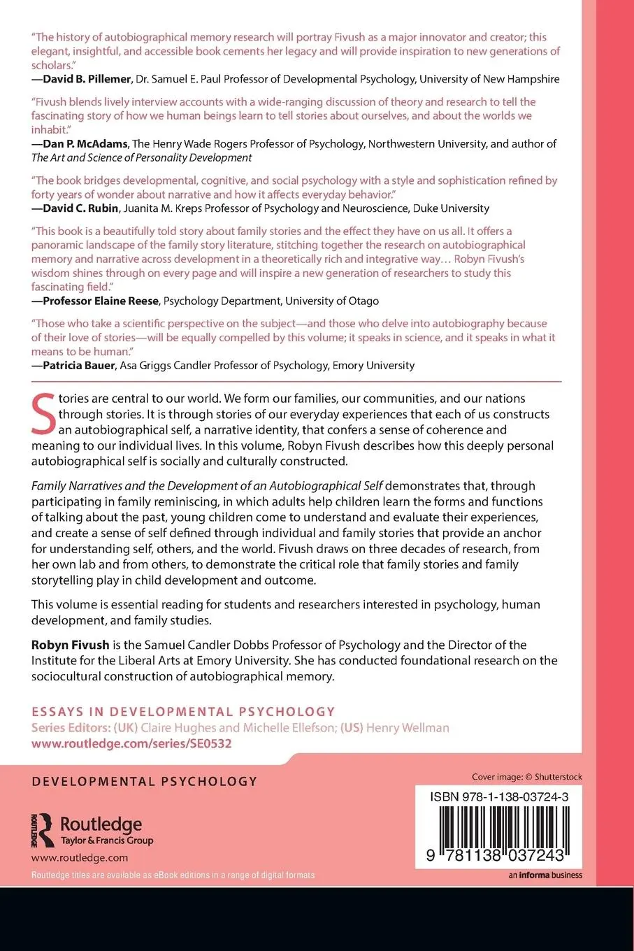 Rückseite: 9781138037243 | Family Narratives and the Development of an Autobiographical Self