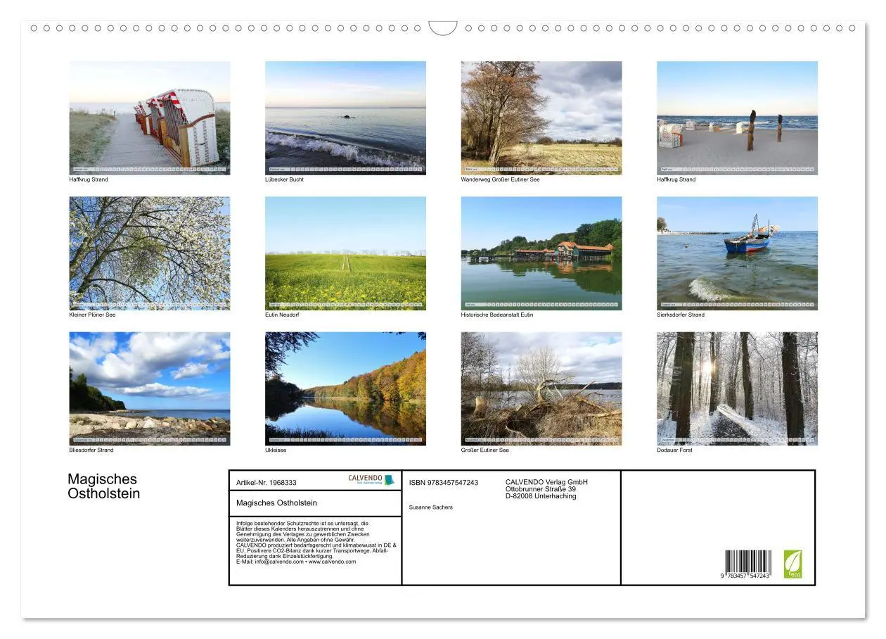 Bild: 9783457547243 | Magisches Ostholstein (Wandkalender 2026 DIN A2 quer), CALVENDO...