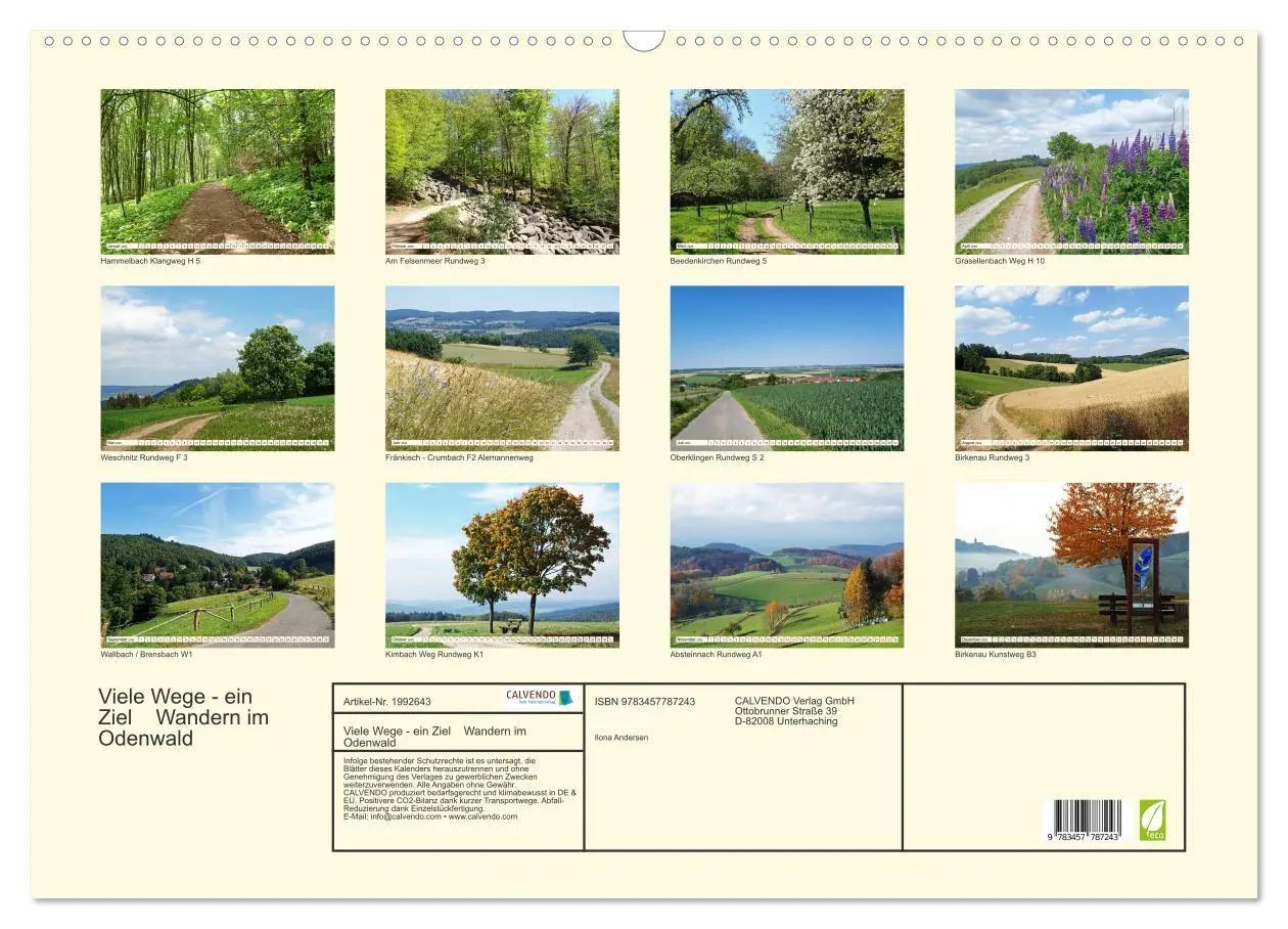 Bild: 9783457787243 | Viele Wege - ein Ziel Wandern im Odenwald (Wandkalender 2026 DIN A2...