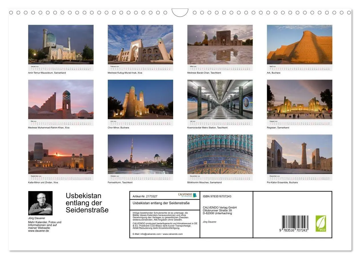 Bild: 9783516707243 | Usbekistan entlang der Seidenstraße (Wandkalender 2026 DIN A3...