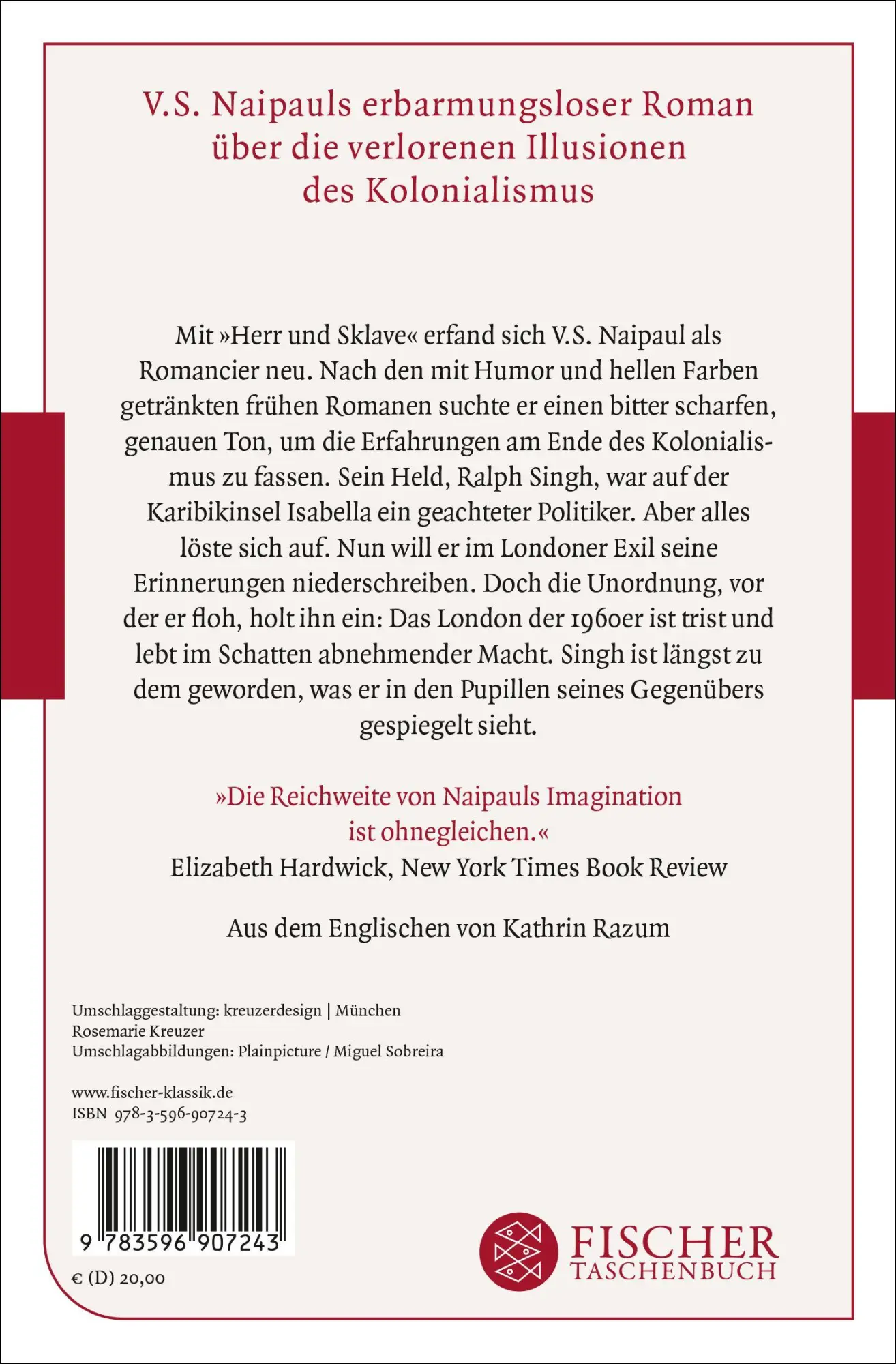 Rückseite: 9783596907243 | Herr und Sklave | Roman | V. S. Naipaul | Taschenbuch | 352 S. | 2025