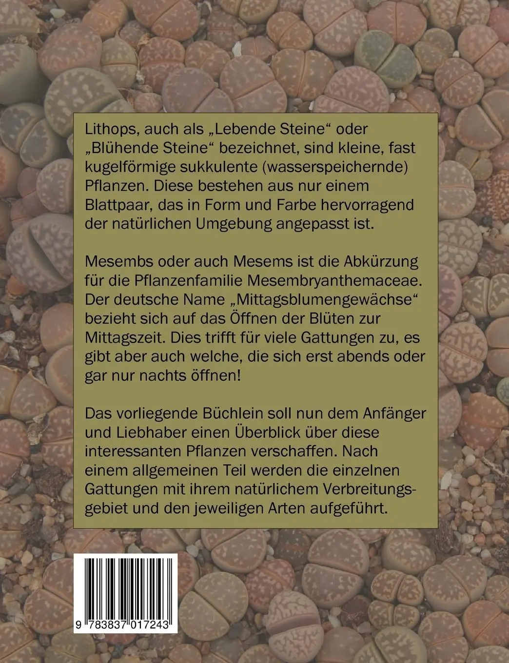 Rückseite: 9783837017243 | Mesembs - mehr als nur Lithops | Achim Hecktheuer | Taschenbuch | 2008