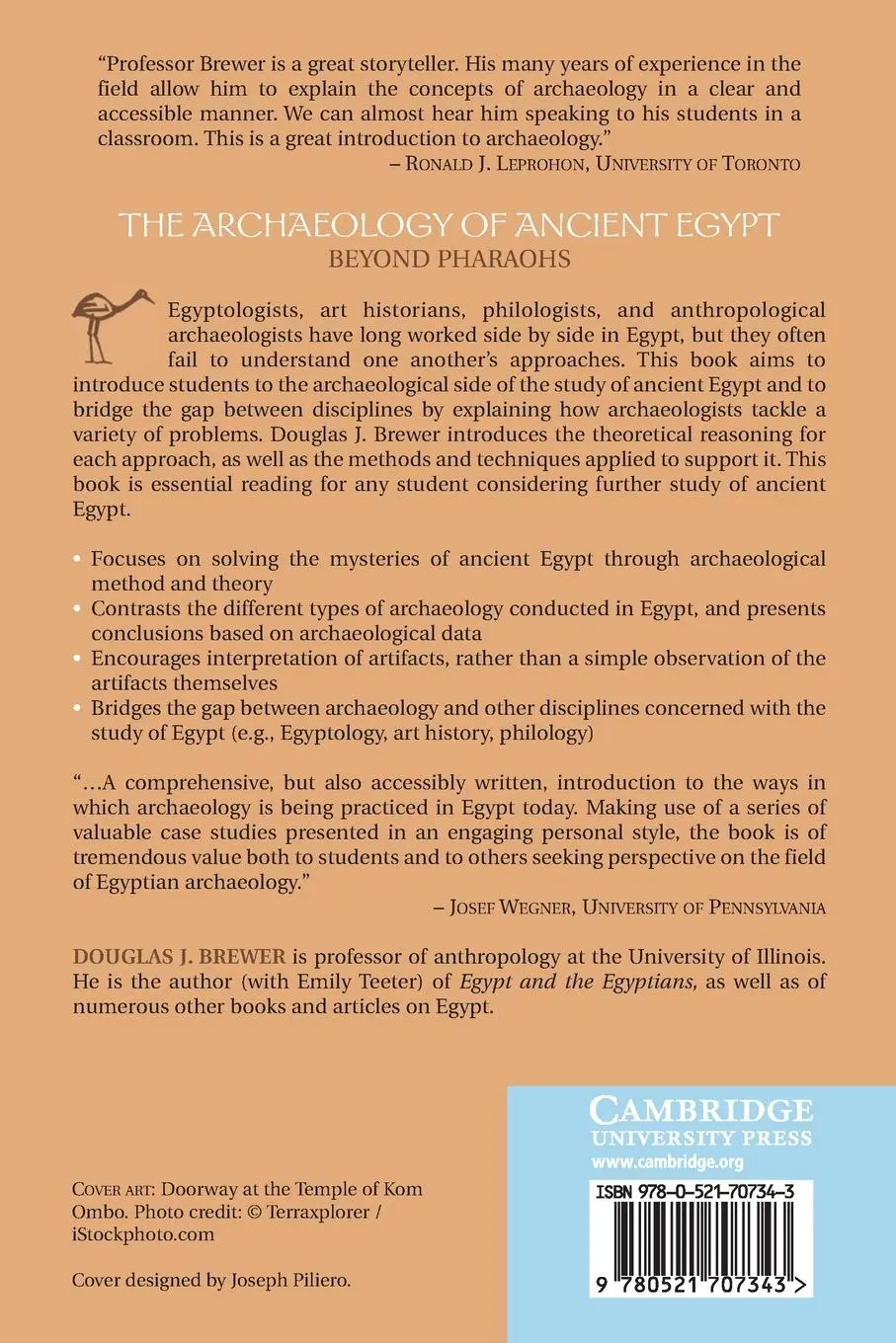 Rückseite: 9780521707343 | The Archaeology of Ancient Egypt | Douglas J. Brewer | Taschenbuch