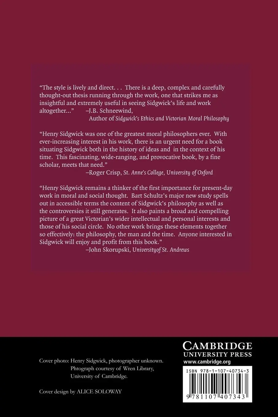 Rückseite: 9781107407343 | Henry Sidgwick - Eye of the Universe | An Intellectual Biography