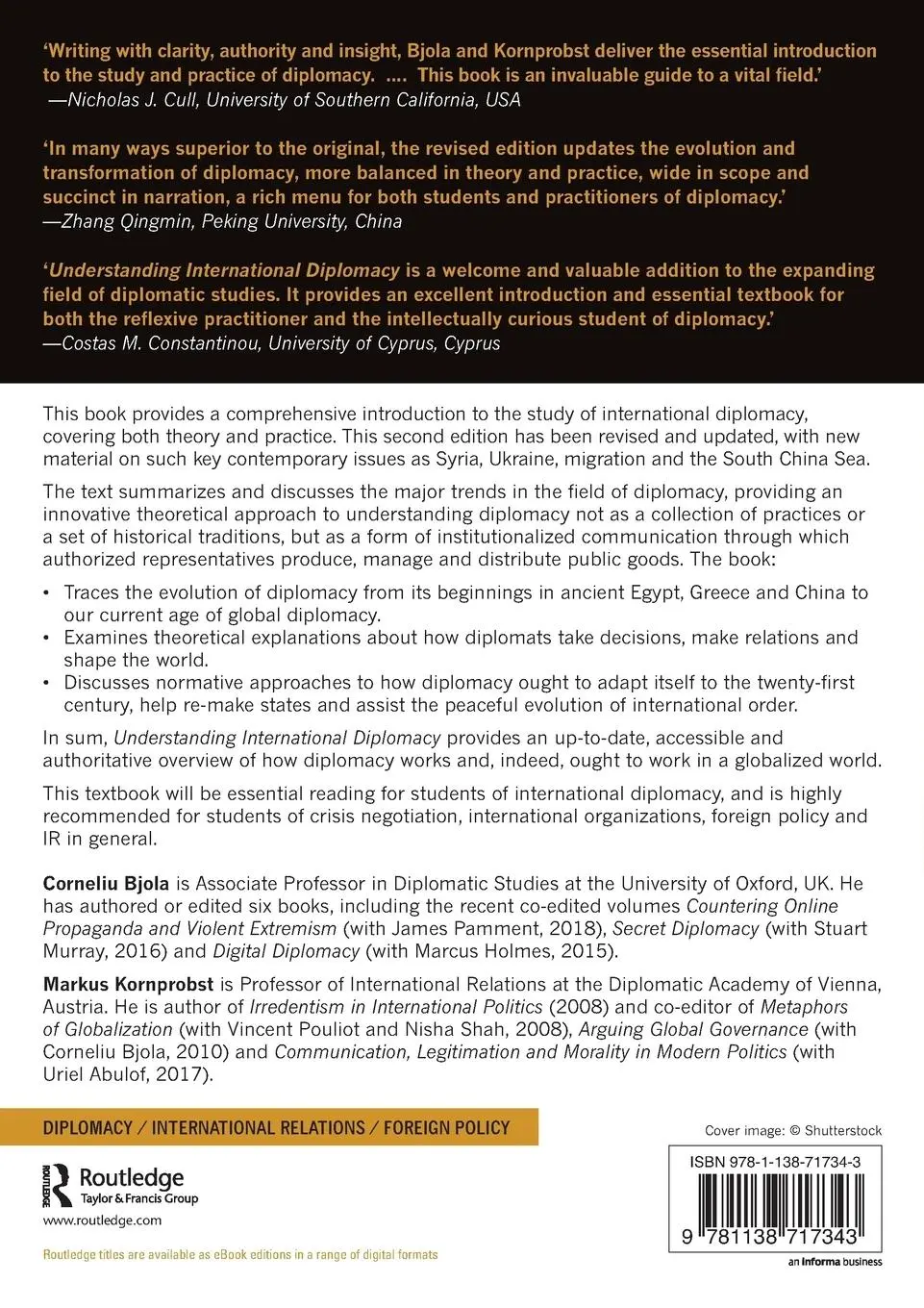 Rückseite: 9781138717343 | Understanding International Diplomacy | Theory, Practice and Ethics