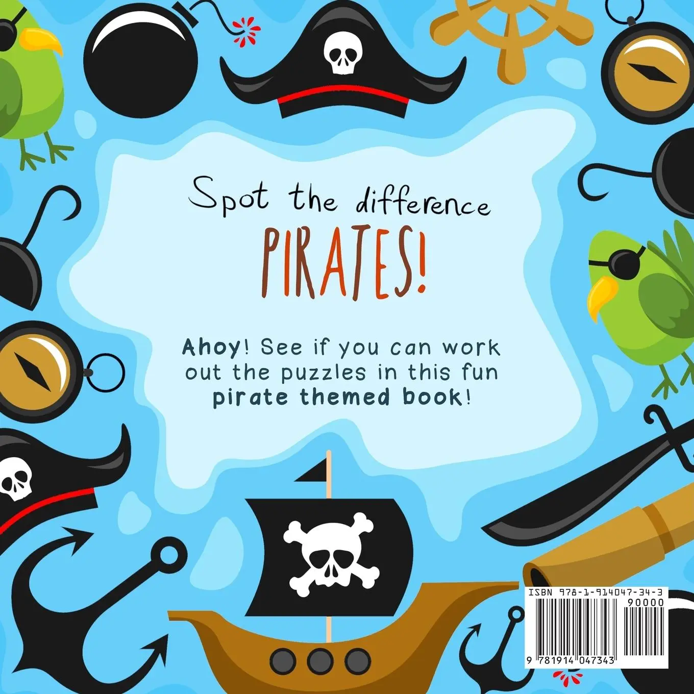 Rückseite: 9781914047343 | Spot The Difference - Pirates! | Webber Books | Taschenbuch | Englisch