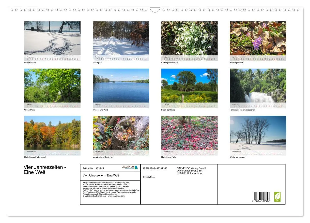 Bild: 9783457397343 | Vier Jahreszeiten - Eine Welt (Wandkalender 2026 DIN A2 quer),...