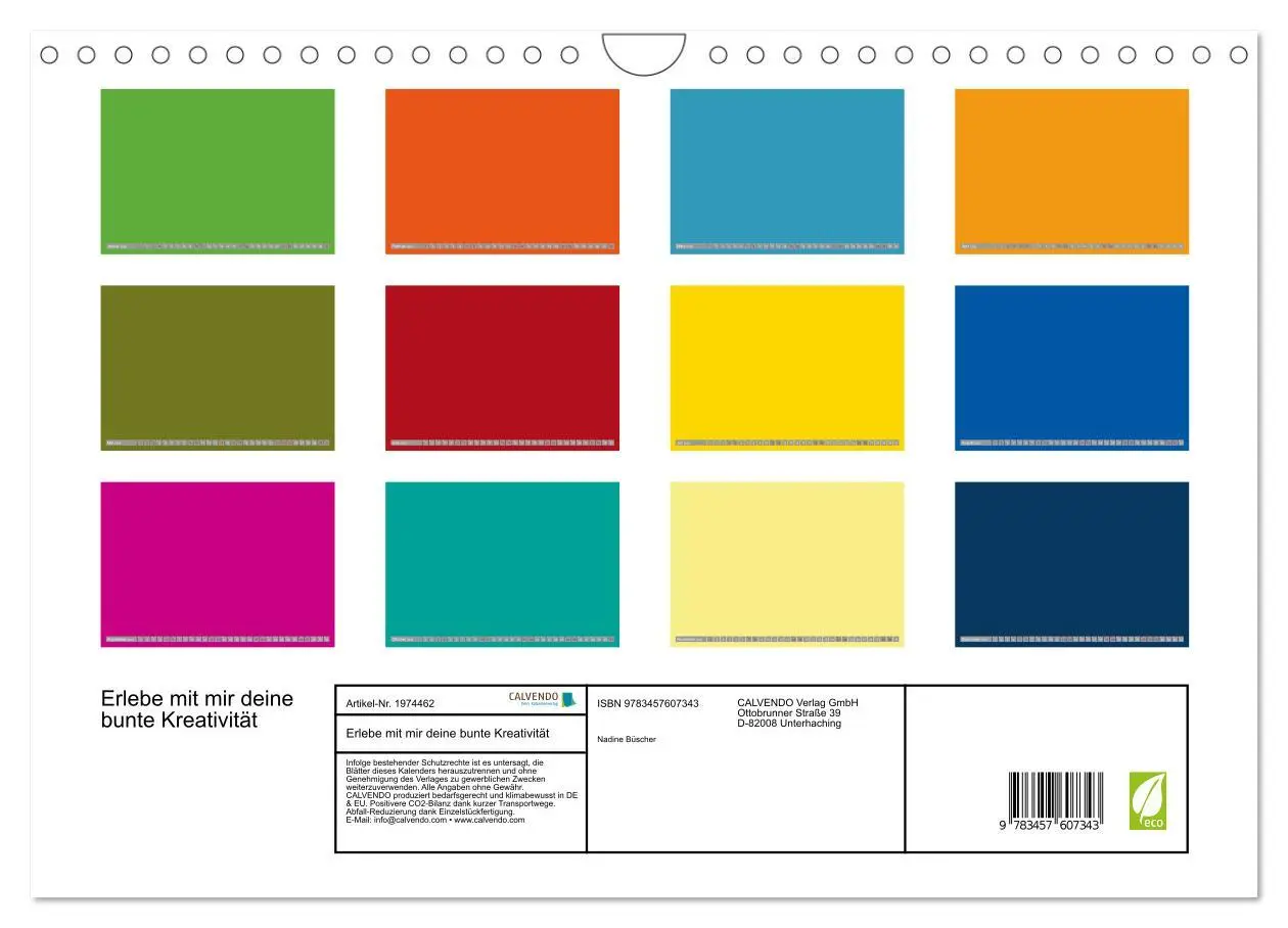 Bild: 9783457607343 | Erlebe mit mir deine bunte Kreativität (Wandkalender 2026 DIN A4...