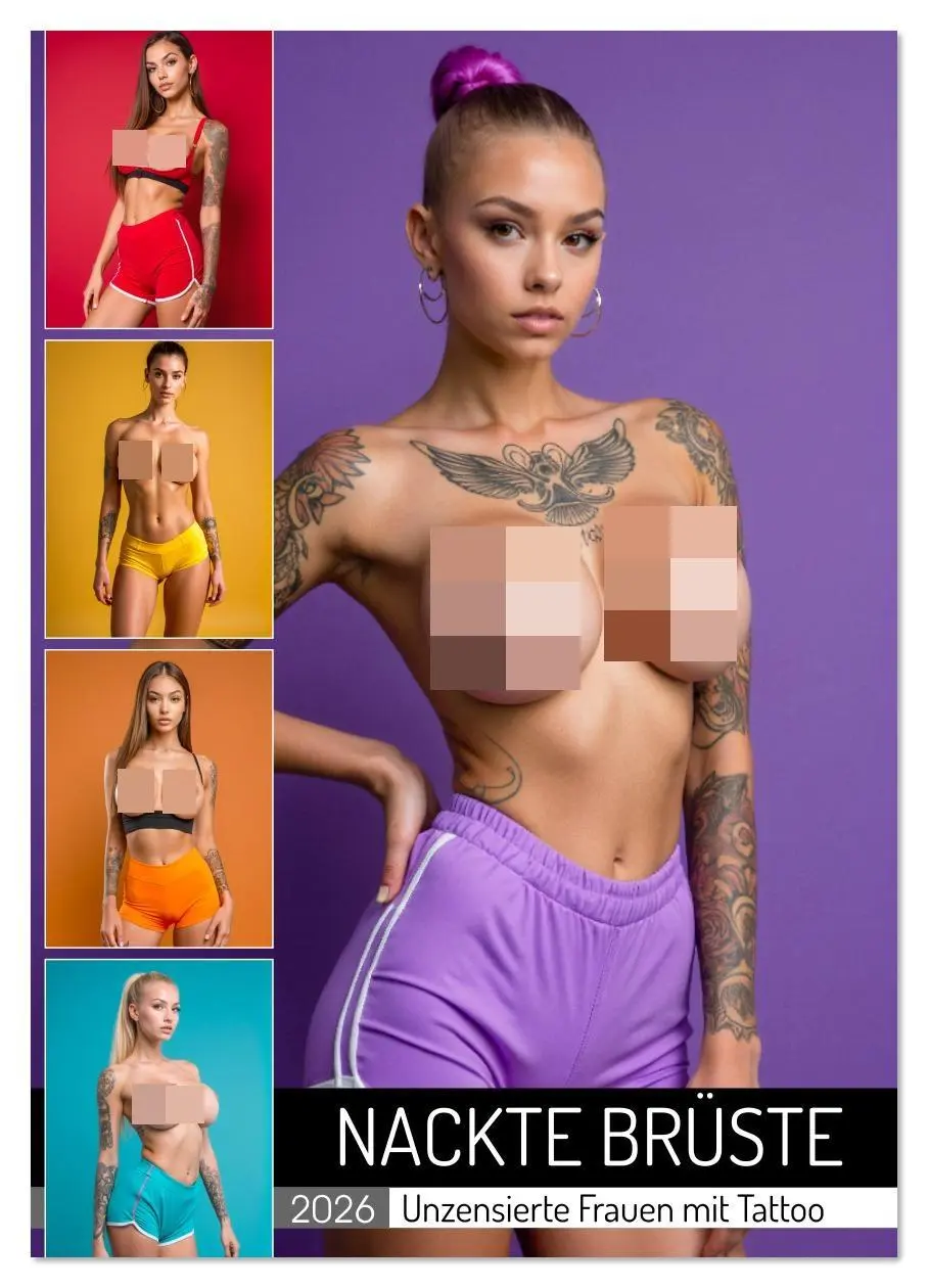 Cover: 9783516627343 | NACKTE BRÜSTE - Unzensierte Frauen mit Tattoo (Wandkalender 2026...