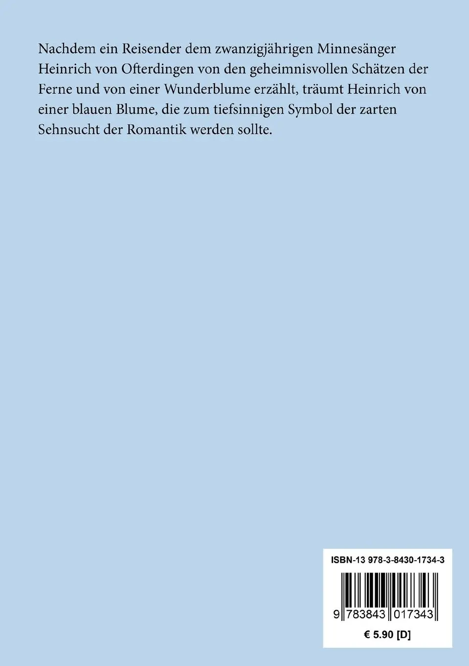 Rückseite: 9783843017343 | Heinrich von Ofterdingen | Novalis | Taschenbuch | 148 S. | Deutsch