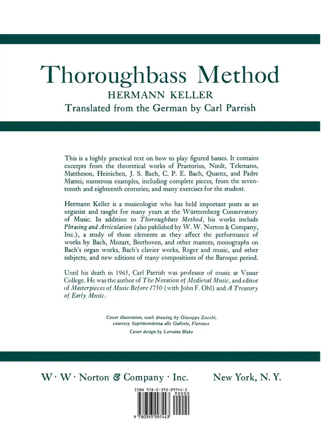 Rückseite: 9780393097443 | Thoroughbass Method | Hermann Keller | Taschenbuch | Englisch | 2026