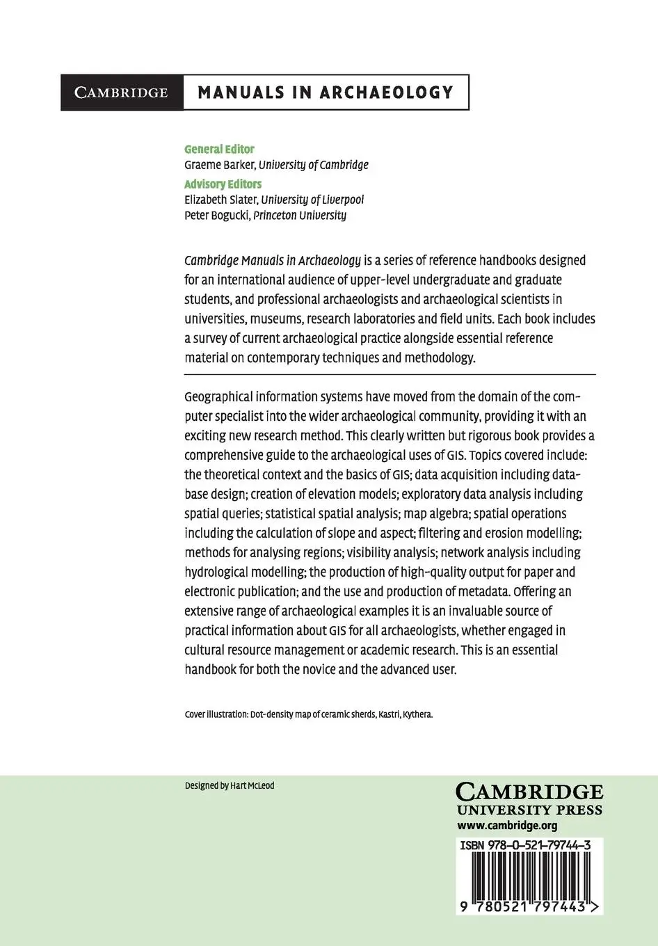Rückseite: 9780521797443 | Geographical Information Systems in Archaeology | Conolly (u. a.)