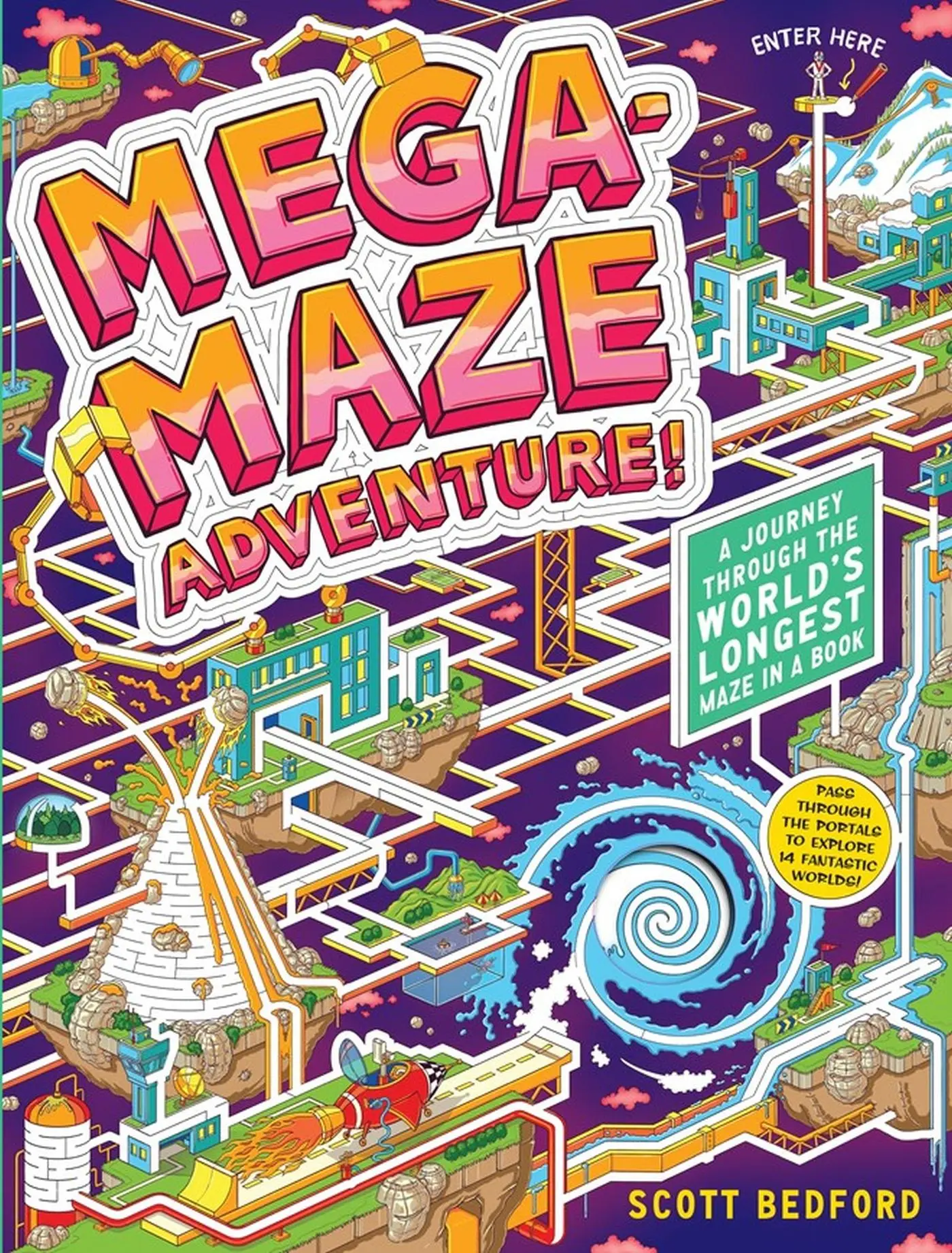 Cover: 9781523507443 | Mega-Maze Adventure! (Maze Activity Book for Kids Ages 7+) | Bedford