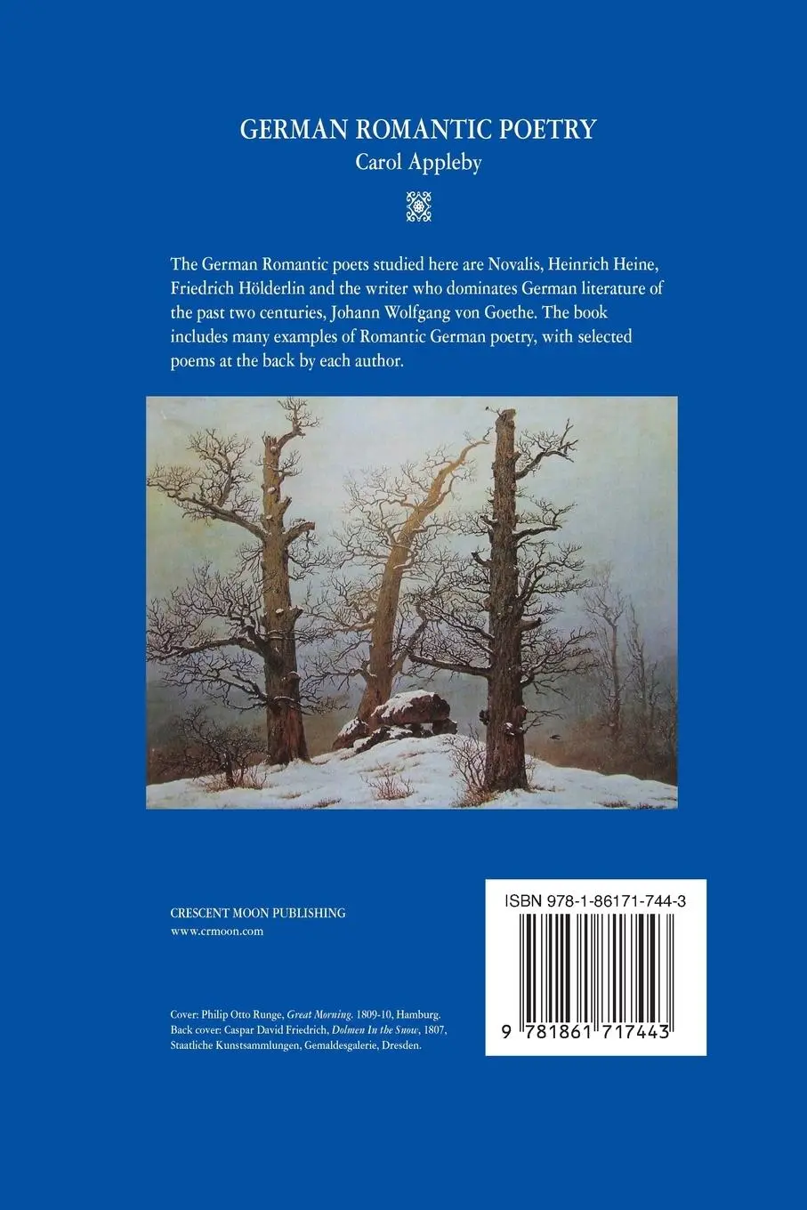 Rückseite: 9781861717443 | GERMAN ROMANTIC POETRY | Goethe, Novalis, Heine, Hölderlin | Appleby
